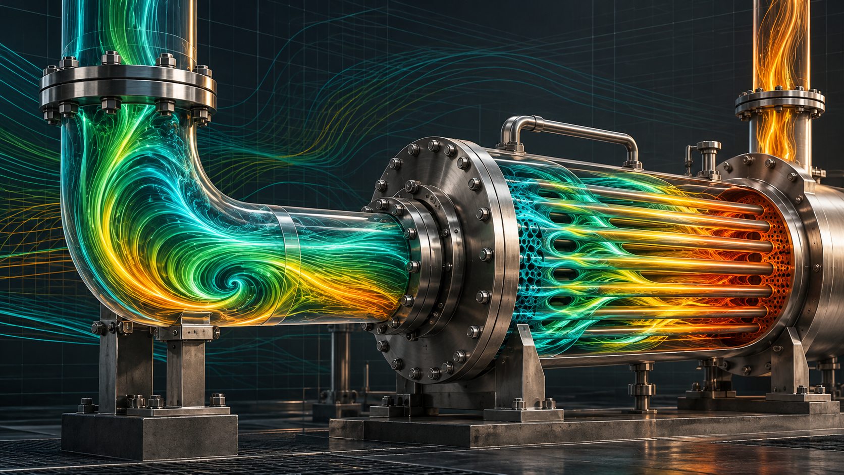 Colorful process simulation visualization