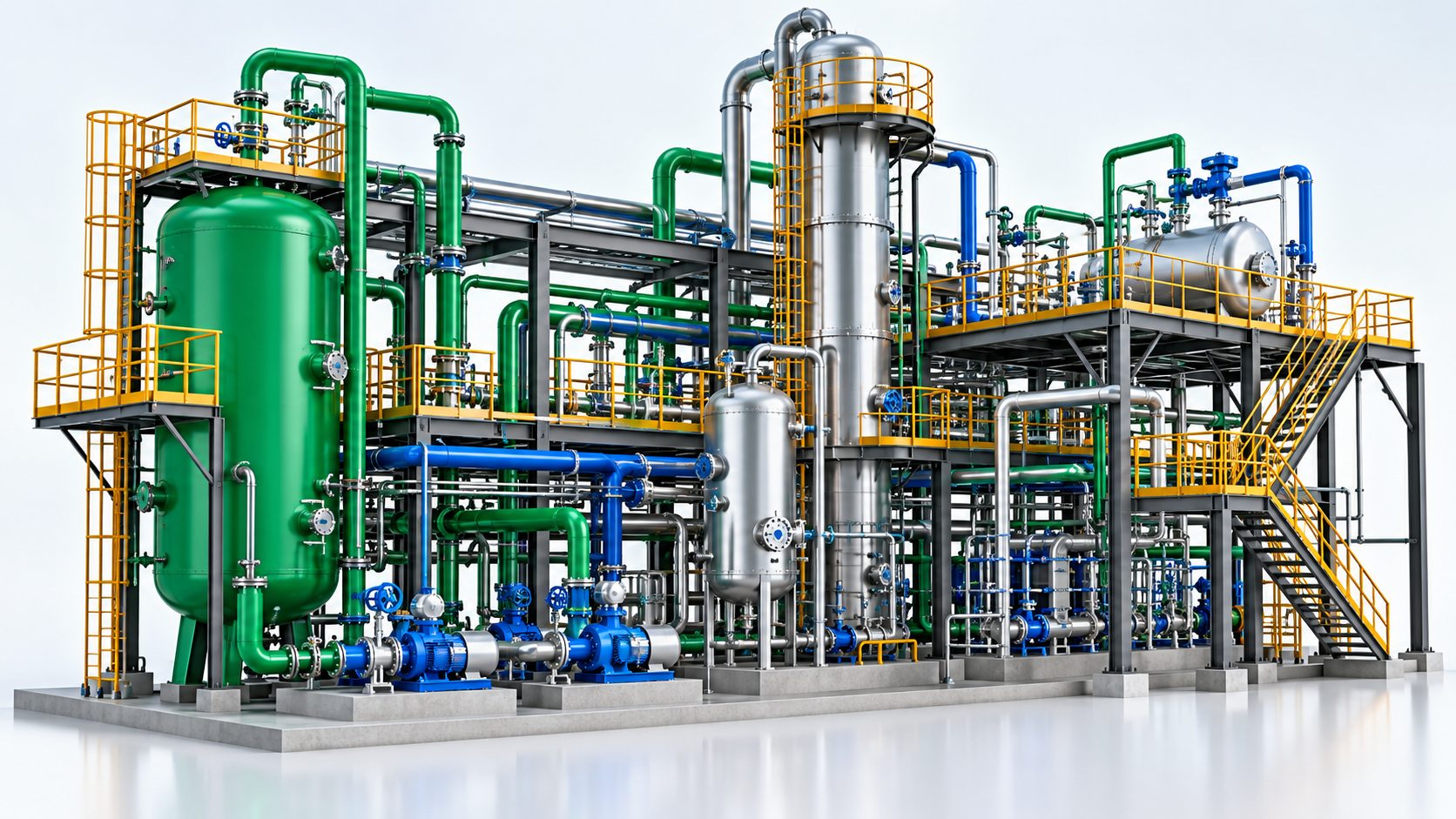 Detailed three dimensional process plant model
